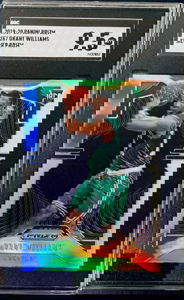 Grant Williams 2019-20 Panini Prizm Silver Refractor Rookie Card RC #267 SGC 9.5 MINT+ Boston Celtics