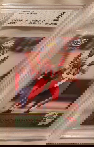 2000 Pacific Tom Brady Beckett 8