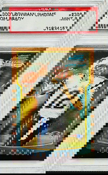 2000 Tom Brady Bowman Chrome PSA 9