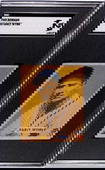 1949 Bowman Early Wynn RC SGC 3