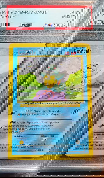 1999 pokemon  squirtle psa 9 BRAND NEW SLAB