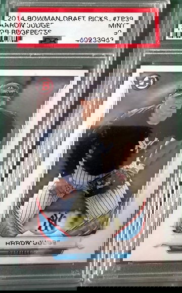 Aaron Judge Rookie Card 2014 Bowman Draft Picks #TP39 PSA 9