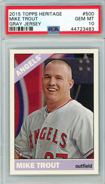 Mike Trout 2015 Heritage SP Gray Jersey