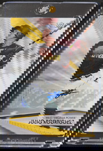 2020 Topps Pro Debut JULIO RODRIGUEZ Tape Measure Power Auto Serial #21/40 JROD