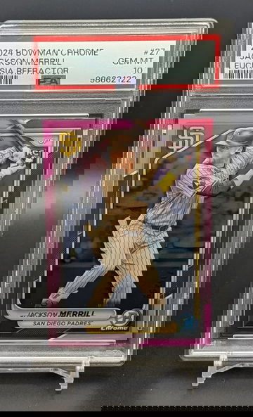 2024 Bowman Chrome Jackson Merrill Fucshia PSA 10