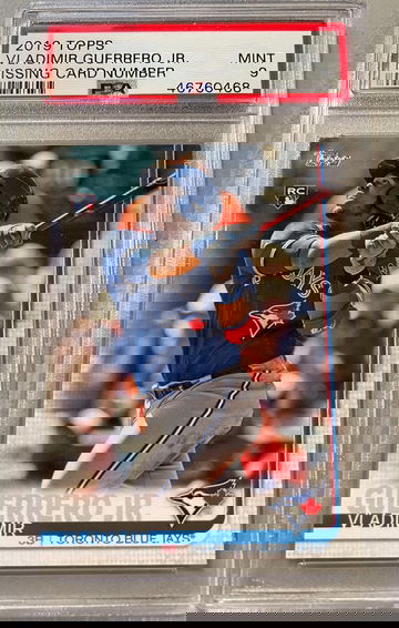 2019 Topps Vladimir Guerrero Jr Missing Card Number NNO PSA 9