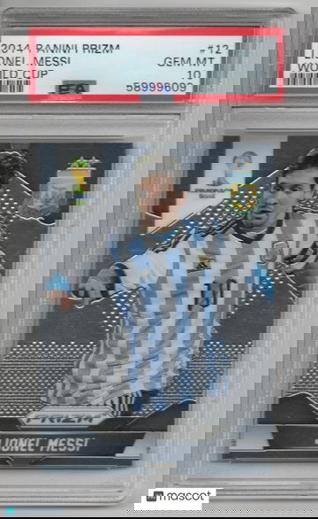 2014 Panini Prizm World Cup Lionel Messi #12 PSA 10