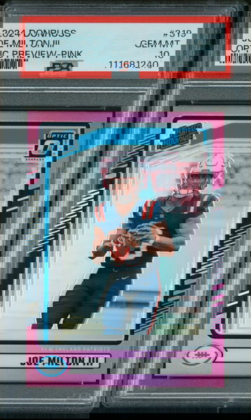 2024 Optic Rated Rookies Preview Pink Joe Milton III #319 PSA 10