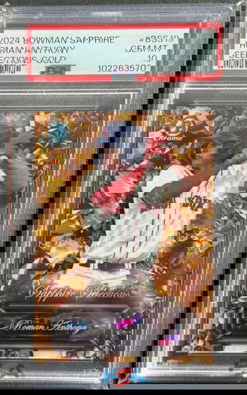 2024 Bowman Sapphire Roman Anthony Sapphire Selection Gold Refractor PSA 10