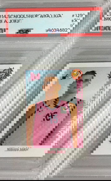 Nikola Jokic 2014 Schoolshop ABA Liga Sticker #129 PSA 5 Rookie Nuggets