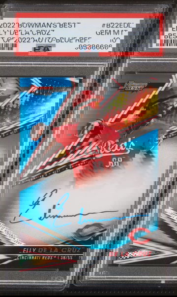 2022 Bowmans Best Elly De La Cruz Best Of 2022 Auto Blue Refractor /150 PSA 10