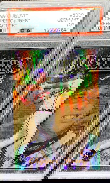 1997 Finest GOLD REFRACTOR Chipper Jones PSA 10 GEM MINT!