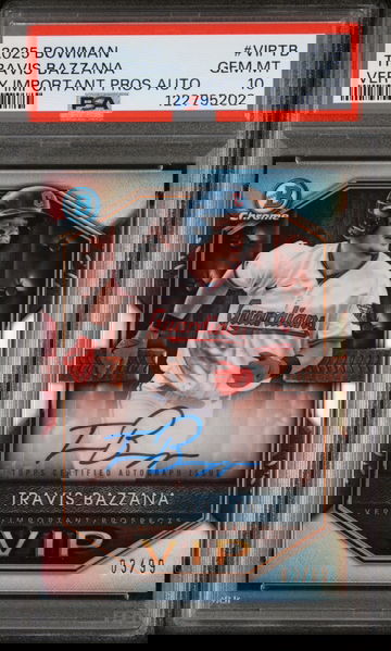 2025 Topps Bowman VIP Travis Bazzana #VIP-TB Auto /99 PSA 10