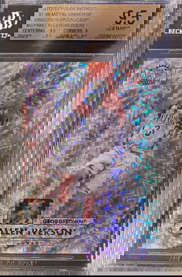 Allen Iverson 2012-13 Fleer PMG Metal Universe Precious Metal Gems #’d /100 BGS 9.5 POP 2 