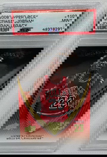 2008 UPPER DECK MICHAEL JORDAN LEGACY #102 HOF PSA 9