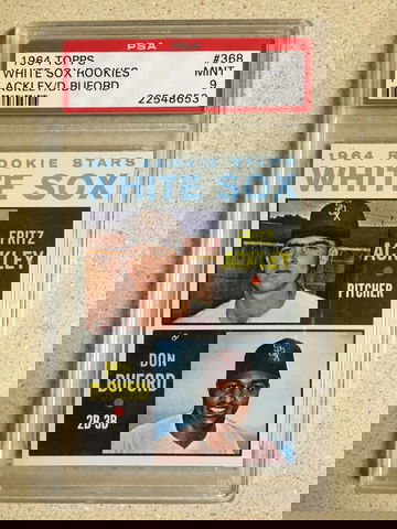 1964 Topps #368 White Sox Rookies PSA 9 MINT FRITZ ACKLEY DON BUFORD 