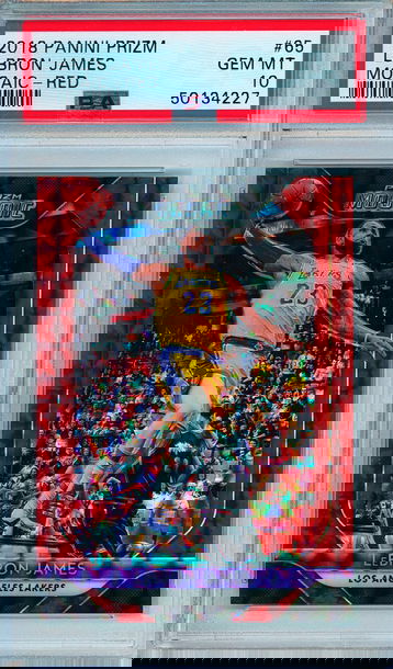 Lebron James 2019 Panini Prizm Mosaic Red Prizm PSA 10 Gem Mint (4427)