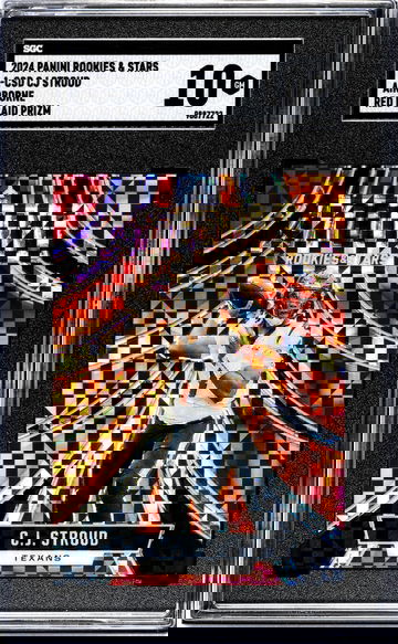 2024 Panini Rookies & Stars #A-CSD Cj Stroud Airborne Red Plaid Prizm SGC 10