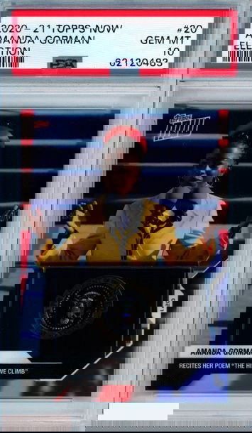 2020 TOPPS NOW AMANDA GORMAN #20 ELECTION INAUGURATION DAY PSA 10 GEM MT