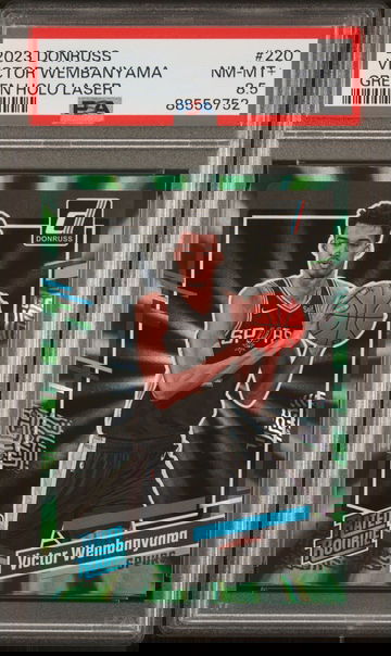 2023 Donruss Victor Wembanyama. Green Laser Psa 8.5 