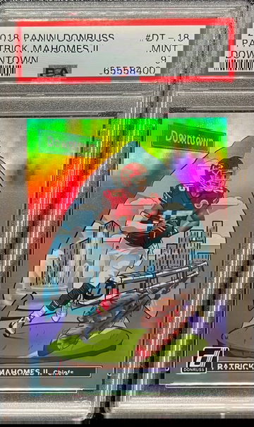 2018 Donruss Patrick Mahomes Downtown PSA 9 DT-18