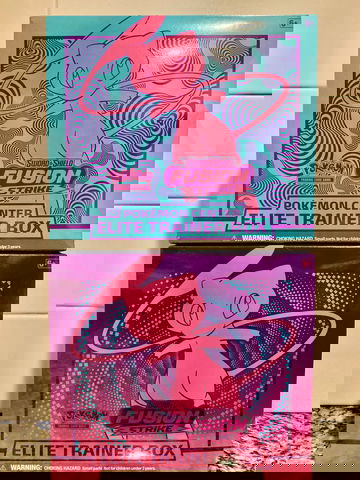 (2) Pokémon Fusion Strike Elite Trainer Box Lot - Pokémon Center Exclusive ETB + ETB 