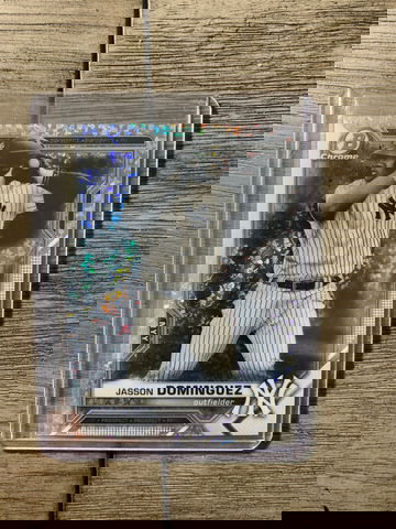 2021 Bowman Chrome Jasson Dominguez Black/White Diamond Refractor 