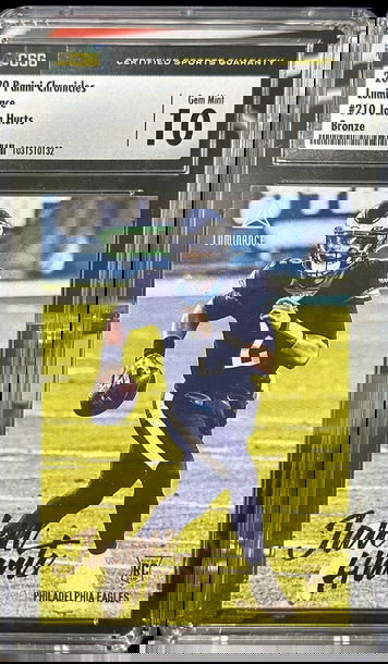 2020 Panini Chronicles Luminance Jalen Hurts RC Bronze