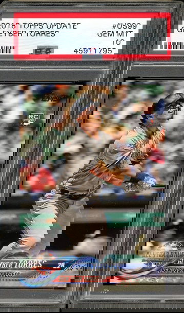 GLEYBER TORRES PSA 10 RC 2018 TOPPS UPDATE #US99