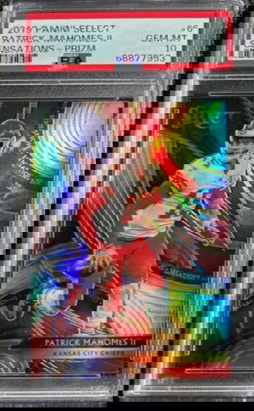 2019 PANINI SELECT PATRICK MAHOMES II SENSATIONS-PRIZM #6 PSA 10 GEM MINT