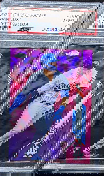 2020 Topps Chrome Gavin Lux Pink Refractor RC #148 PSA 9