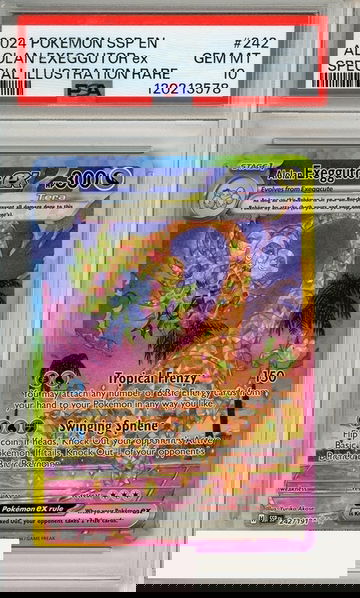 2024 POKEMON SSP EN-SURG SPARKS ALOLAN EXEGGUTOR EX #242 SIR PSA 10