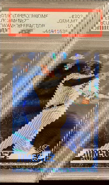 2019 Topps Chrome Eloy Jimenez #202 Blue Wave Refractor /75 PSA 10 GEM MINT