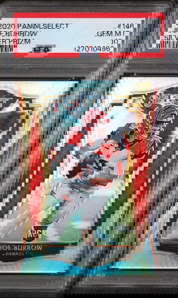 2020 Panini Select Premier Level Silver Prizm Joe Burrow #146 PSA 10