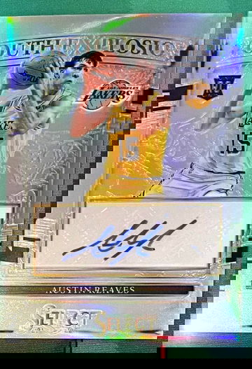 2021-22 Panini Select Austin Reaves Silver Prizm Auto Autograph La  Lakers RC Sp