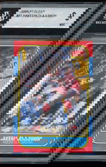 Hakeem Olajuwon 1986 Fleer RC BGS 9+ old label