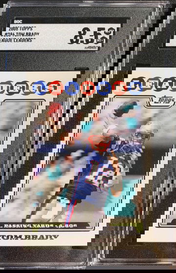 2008 Topps #286 Tom Brady League Leaders SGC 8.5 