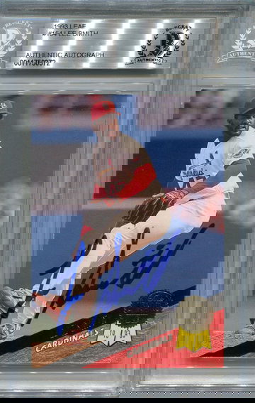 Lee Smith St. Louis Cardinals BGS Certified Authentic Autograph - 1993 Leaf