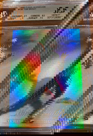 2000 Fleer Showcase Tom Brady BGS 8.5 RC