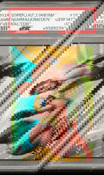 Topps Chrome UFC Khabib Nurmagomedov Gold Refractor #/50 PSA 10