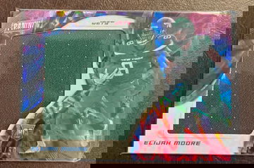 2021 Panini Player OF the Day Elijah Moore Jumbo Patch /50 Rookie Card Browns