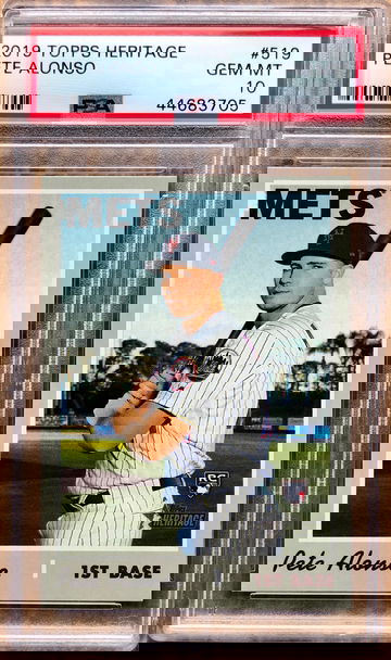 PETE ALONSO 2019 Topps Heritage High Number Rookie RC PSA 10