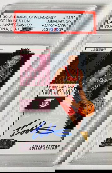 2018 Panini Contenders #124 Collin Sexton Ball/Knees/Auto PSA 10 Gem-Mint