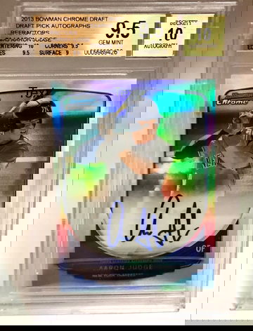 Aaron Judge 2013 Bowman Chrome Refractor Rookie Auto BGS 9.5!