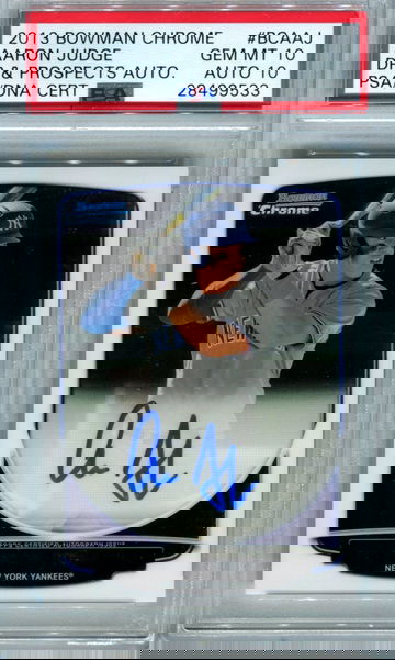 2013 Bowman Chrome Aaron Judge PSA 10 auto 10