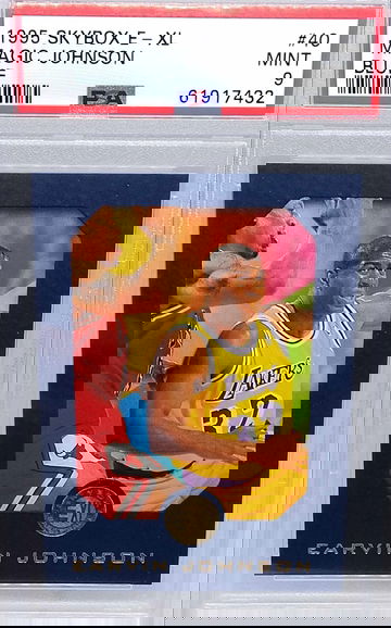 1995 Skybox E-XL  BLUE #40 Magic Johnson PSA 9 