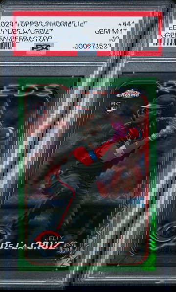 2024 Topps Chrome Logofractor Edition Green Refractor RC PSA 10 POP 19!