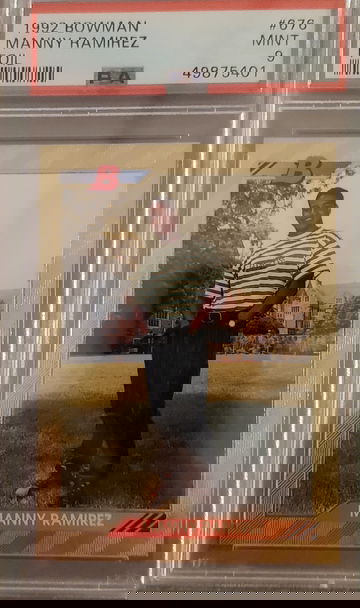 1992 Bowman Foil Manny Ramirez rc PSA 9