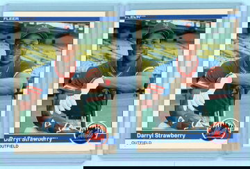 1984 Darryl STRAWBERRY X 2 Fleer #599 - Set Break Quality
