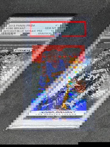 2013 Panini Prizm Kobe Bryant Red White Blue Prizm Mosaic Prizm PSA 10 GEM MINT  